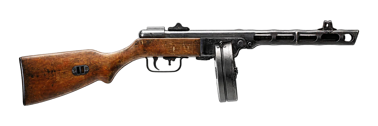 PPSh-41 (SMG) side profile illustration